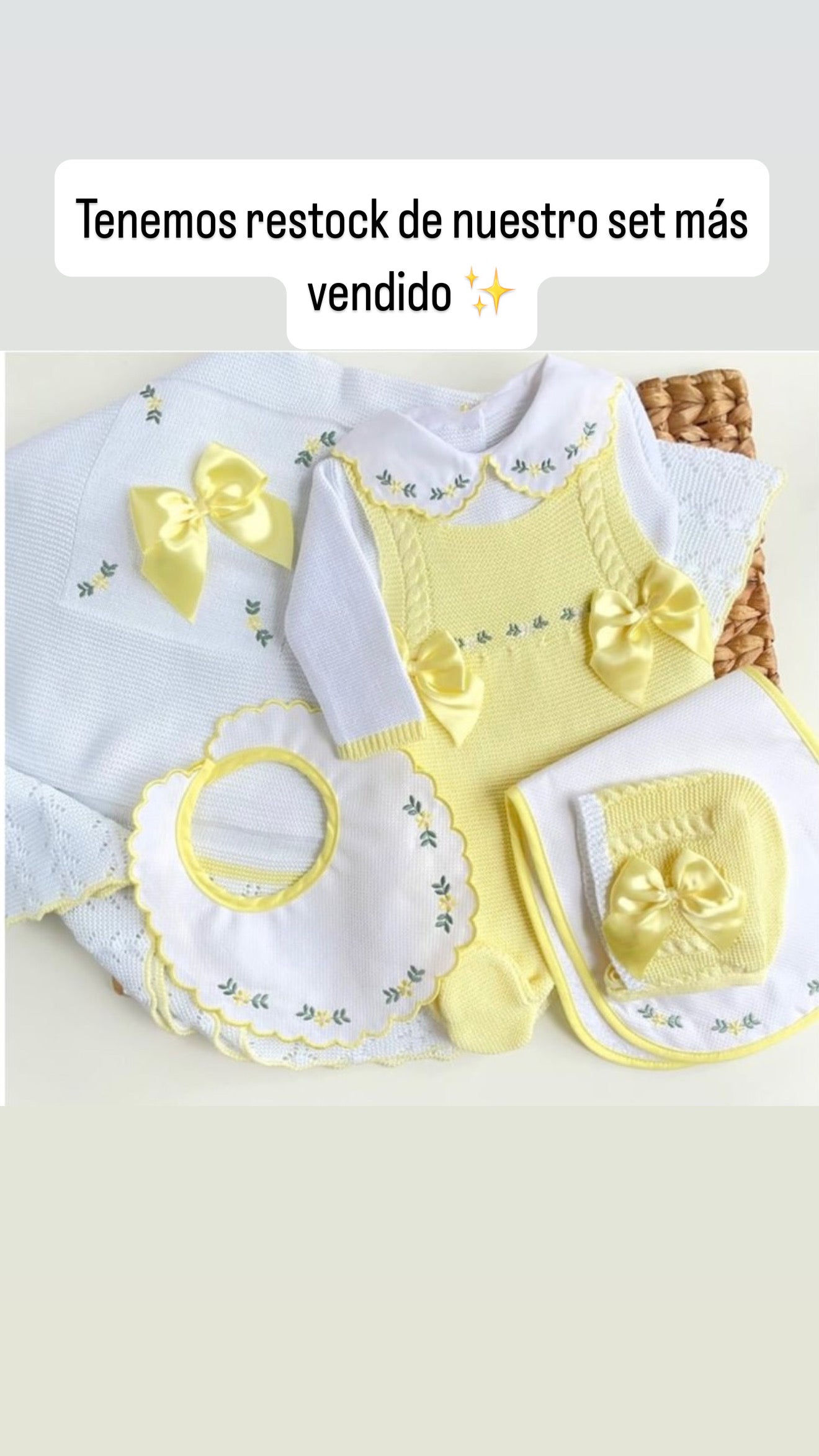 SET DE NACIMIENTO FLORES AMARILLO