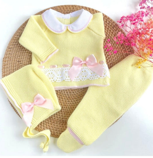 Traje amarillo 3 piezas