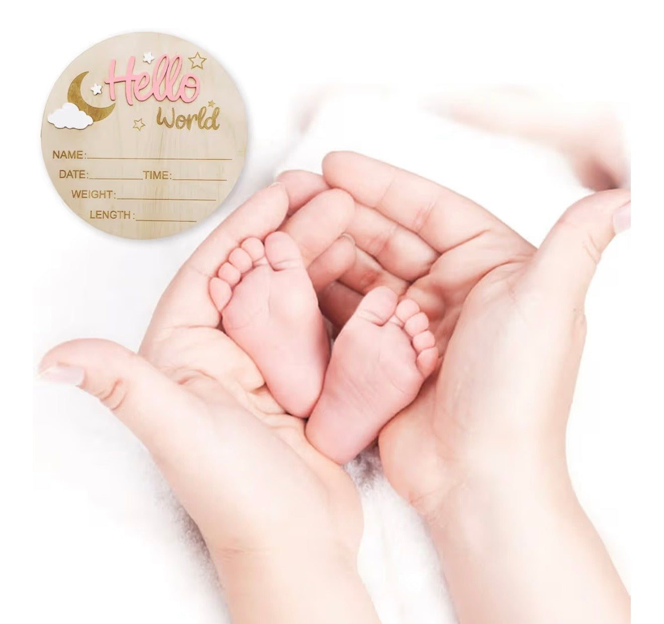 Letrero Hello WORLD ROSA